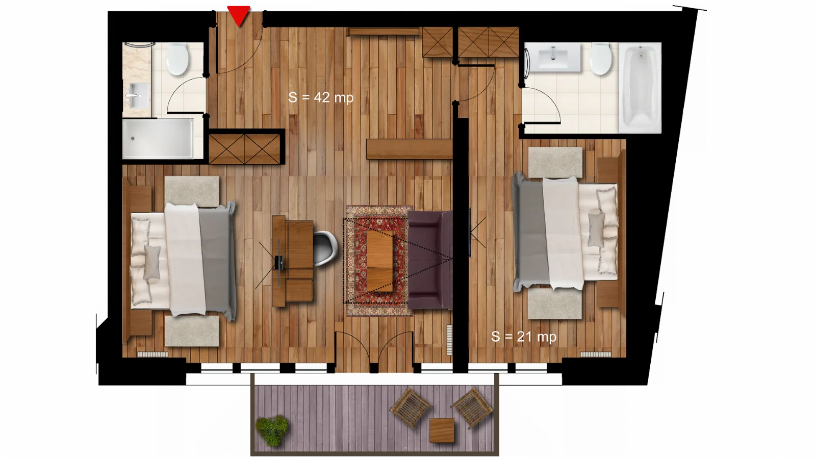 Apartamentul Deluxe — Teleferic Grand Hotel, Poiana Brașov, Brașov