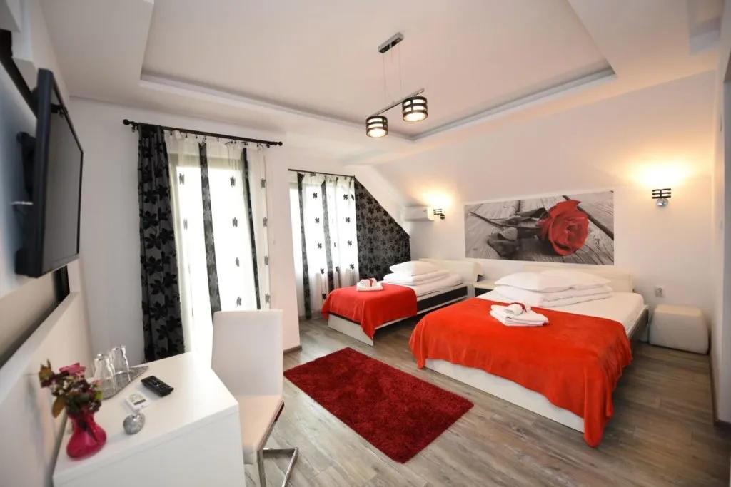 Camera King cu cadă cu hidromasaj — Vila Avy, Hațeg, Hunedoara