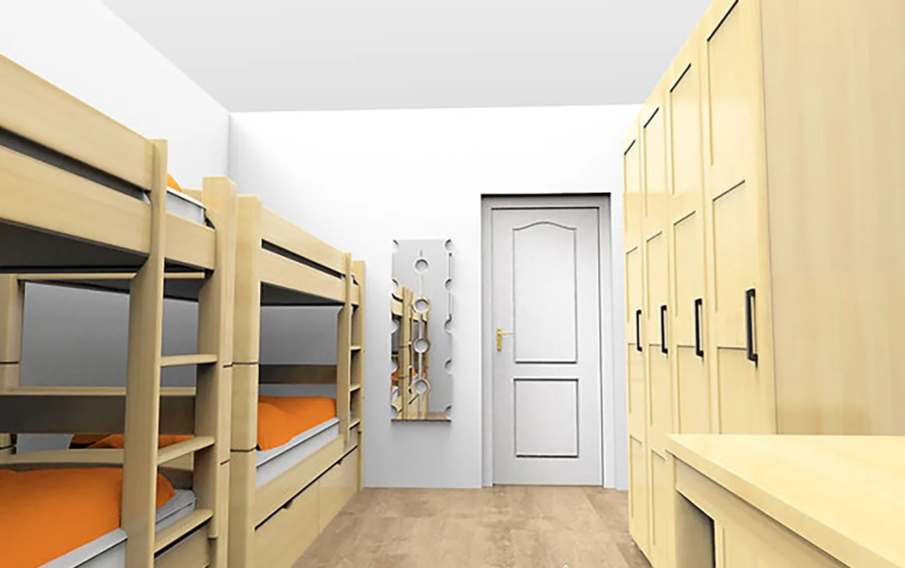 Camera pentru tineret/hostel 4 paturi 2* — Activ, Negrești, Neamț