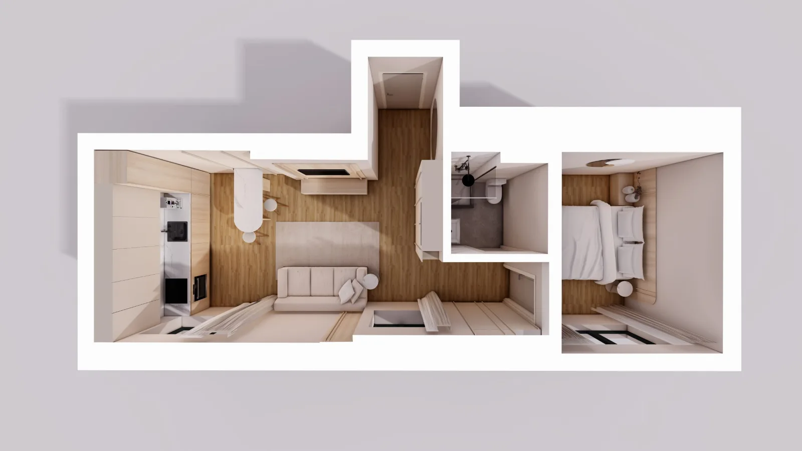 Apartament 2 camere Tip 2C — RIN Central Residence, București, București