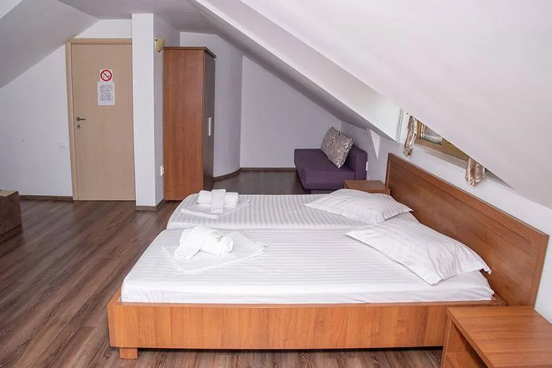 Camera triplă tip mansardă cu vedere la Dunăre — Paradis Hotel - Delta Dunarii, Crișan, Tulcea