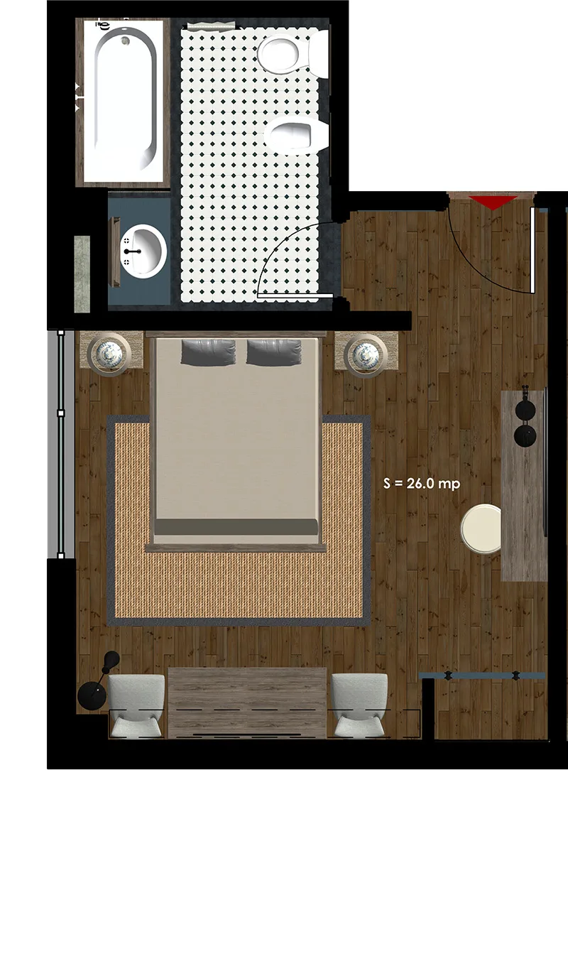 Cameră dublă standard cu balcon — Kaban, Vatra Dornei, Suceava